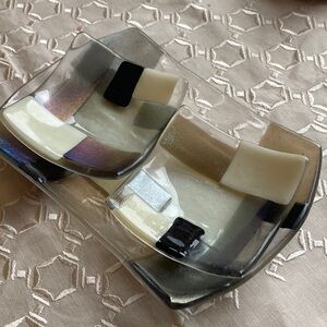 Glass Snack Serving Dishes or Trinket Dish Set